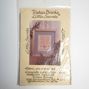 Tristan Brooks Designs Cross Stitch Kit Little Secrets Friends Sample Linen Easy